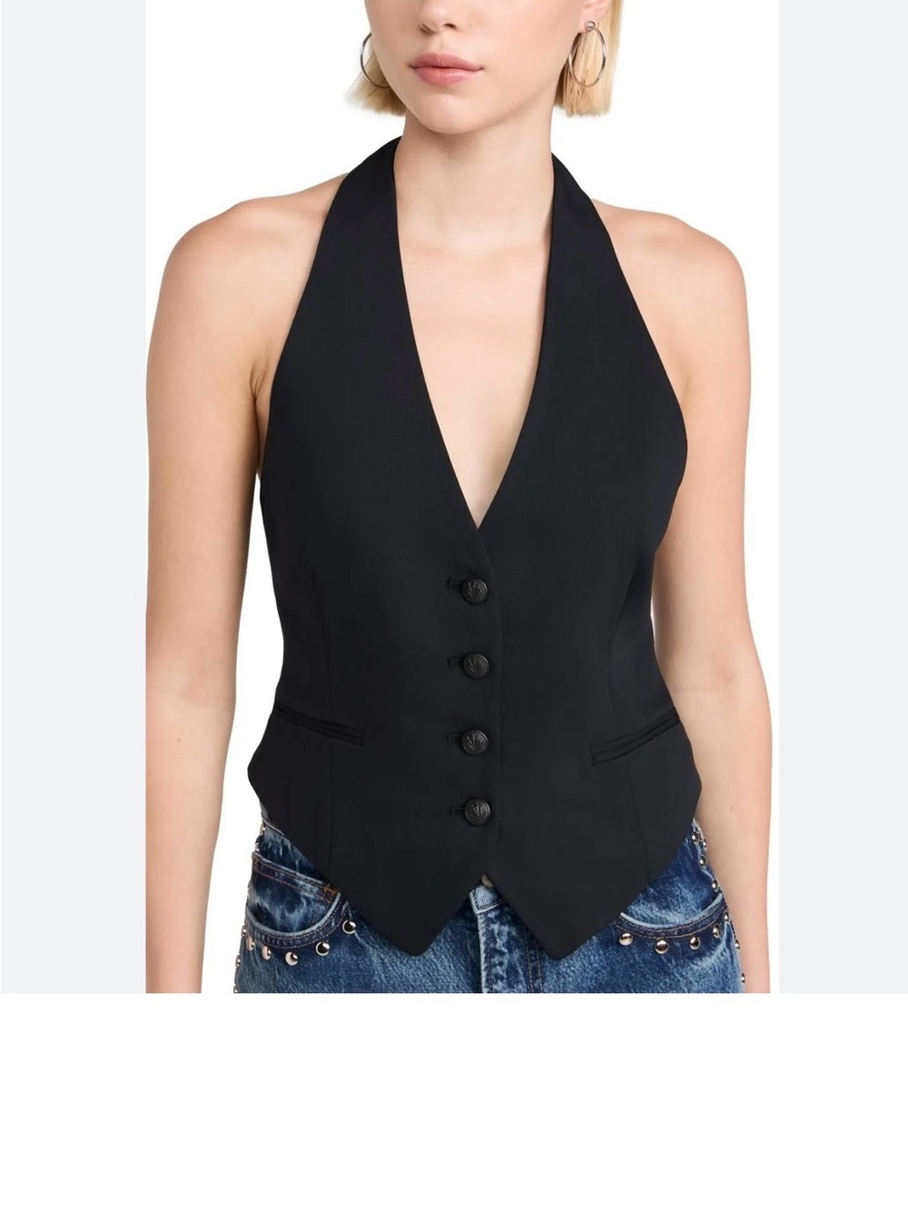 rag & bone Black Halter Vest